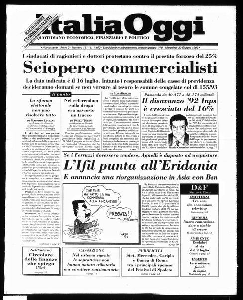 Italia oggi : quotidiano di economia finanza e politica